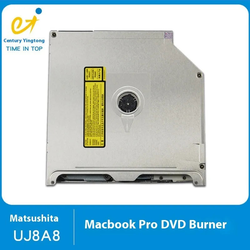 Silver Apple MacBook Pro 13-inch replacement internal optical drive with SATA connector