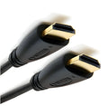 Gold-plated HDMI cable with male connectors showing length options from 0.3m to 5m