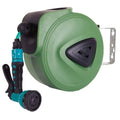Automatic retractable hose reel with 10 metre PVC water pipe for car washing and garden watering applications