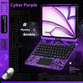 Miaocontrol iPad keyboard protective case in blue pink purple options showing PC construction