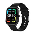 Bluetooth smart watch with heart rate monitor on wrist, showing black, silver grey, pink, and khaki colour options.