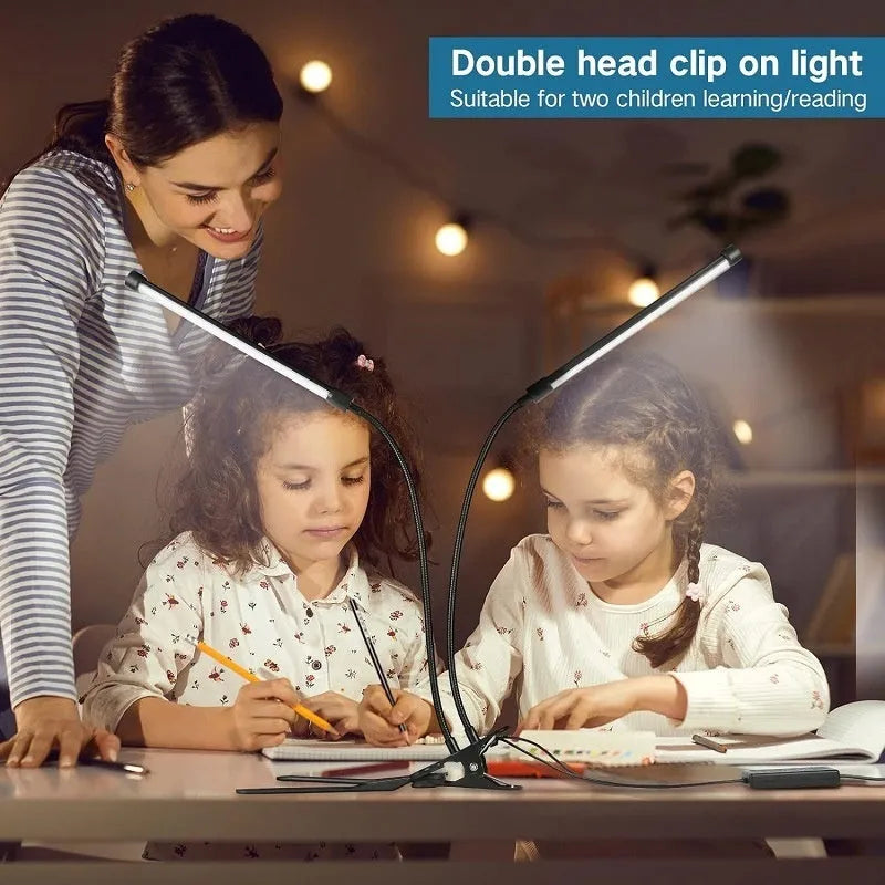 Black and white American style LED desk lamp with 26cm length and USB power cable
