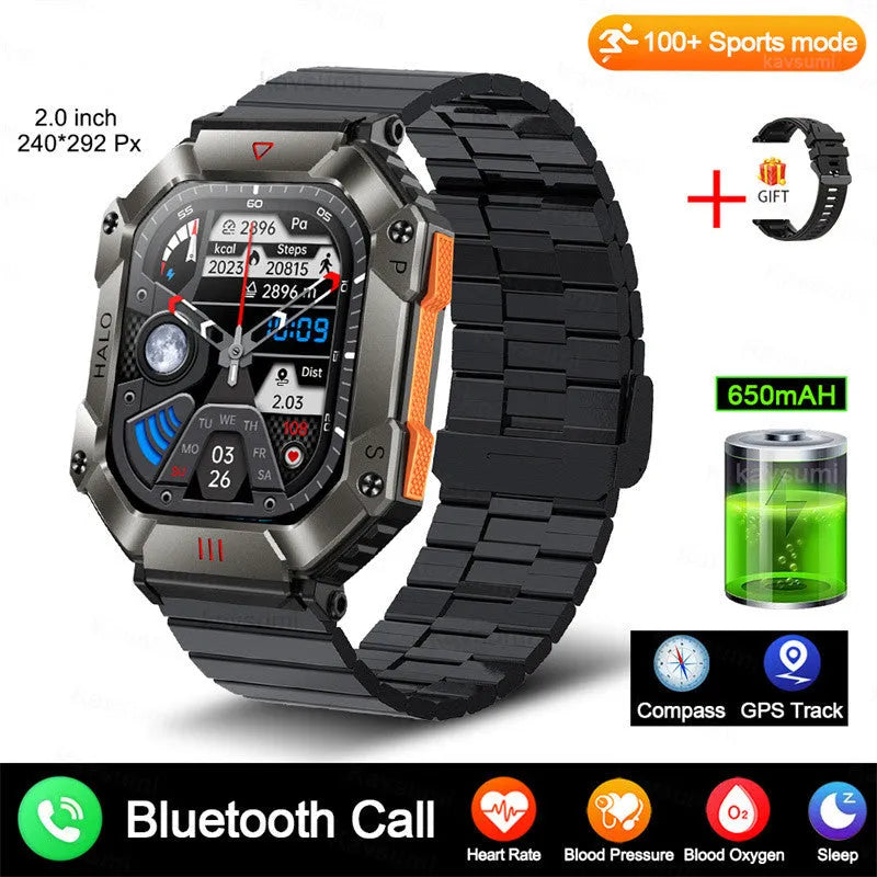Android smart watch for women with GPS, Bluetooth calling, on wrist with resin dial and titanium case.