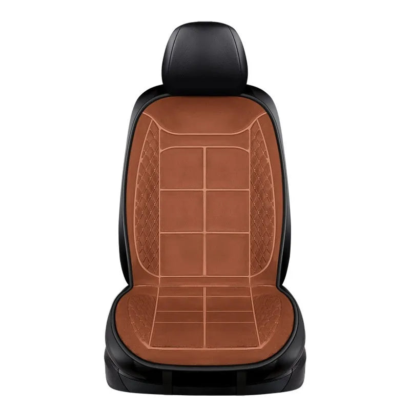 Car heating cushion with automatic temperature control in beige, black or coffee colours
