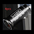 Black ABS plastic car charger GPS vehicle tracker device with power plug.