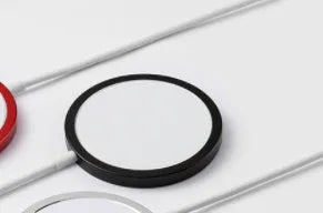 Magsafe magnetic wireless charger for iPhone 12 and 13 series in silver, black, blue, or red colour