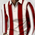 Design Button Long Sleeve Retro Loose Top for men in polyester blend, loose fit pullover