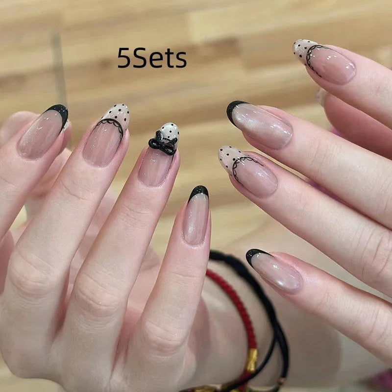 Sweet Girl style press-on false nails with adhesive tabs in a random mix of colours