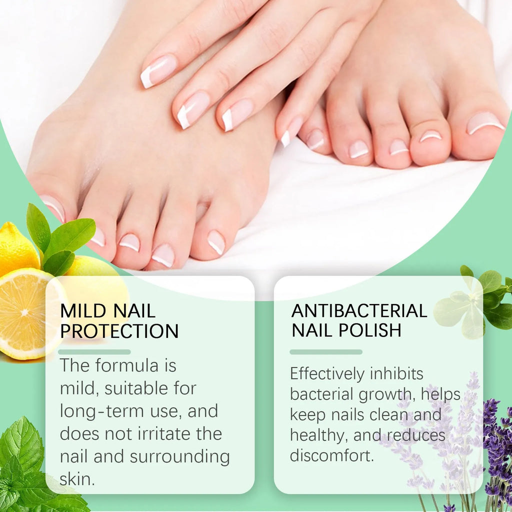 30 ml bottle of nail care nursing solution for gentle daily cleaning.
