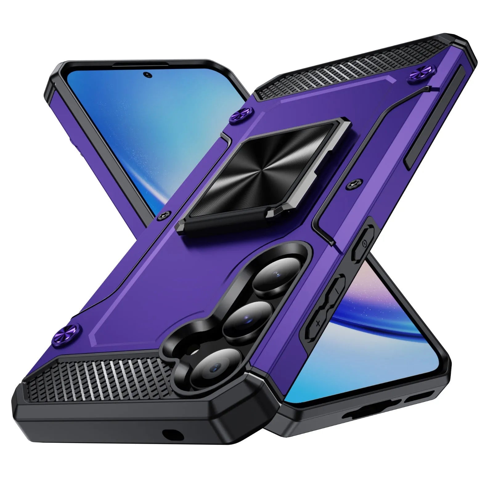 Anti drop magnetic rotating wristband phone case for Samsung A05S A15 A24 A25 A35 A55 in black