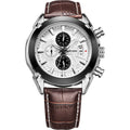 Men's multifunctional quartz watch with three subdials, six hands, luminous dial and waterproof case