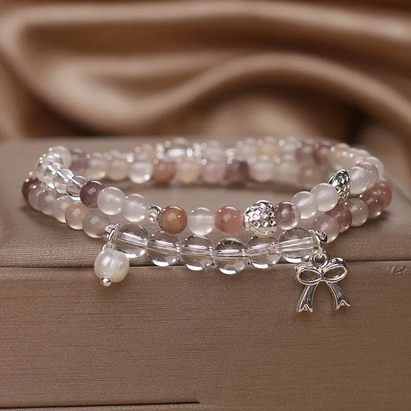 Chinese ancient style beaded butterfly bracelet for women, ethnic style, special-interest design, adjustable, colour options available