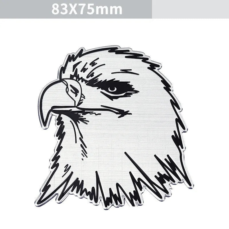 Aluminium car body sticker with animal motif for vehicle customisation
