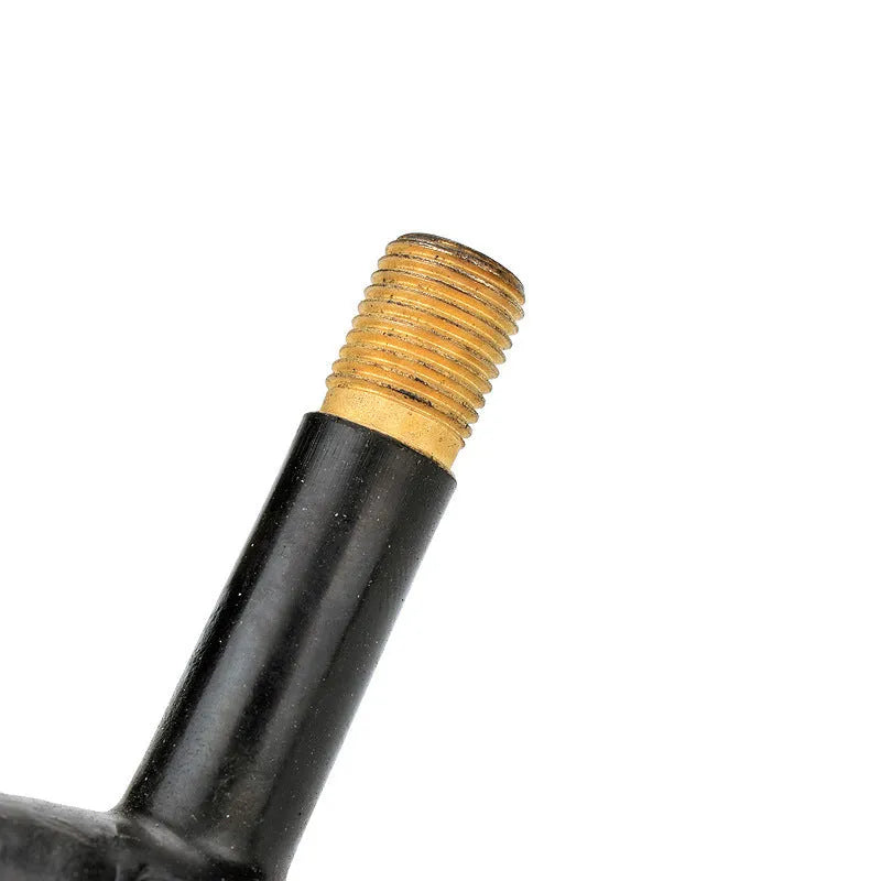 A single aluminium mountain bike tyre valve cap shown in a choice of five colours: black, blue, gold, red, and silver.