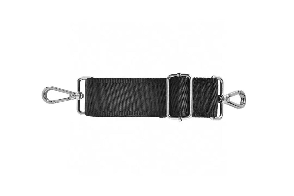 Black Oxford cloth laptop rucksack showing multi-pocket interior and separate computer compartment for 14 or 15.6 inch devices.