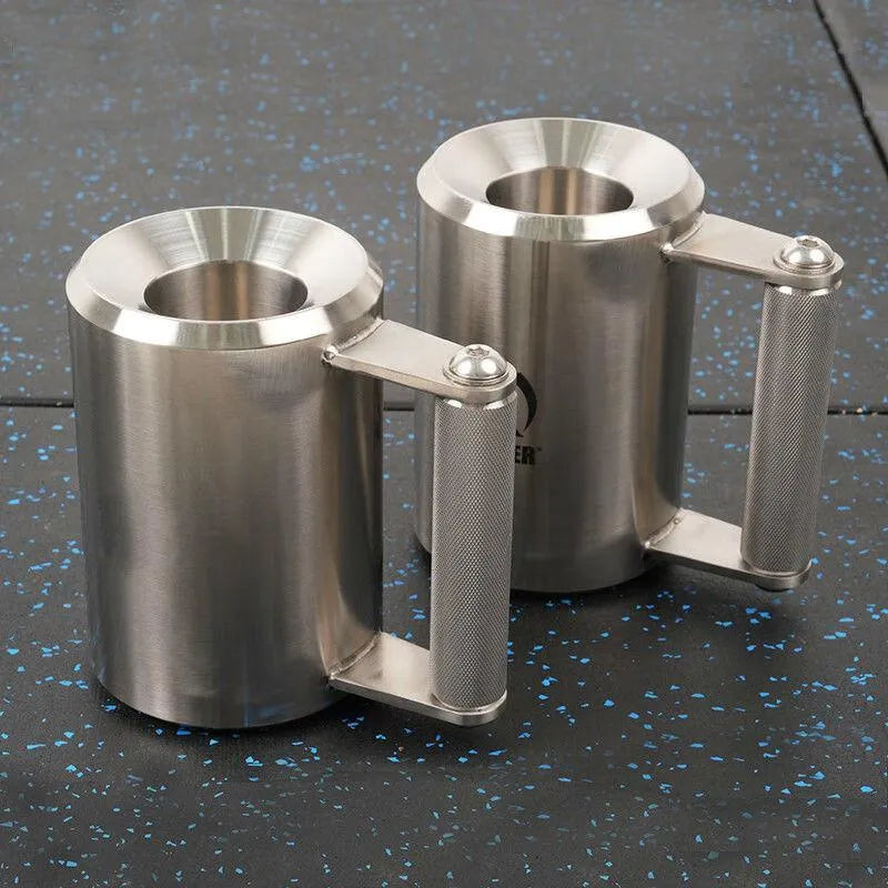 Silver 8kg stainless steel dumbbell cup overweight plate for barbells