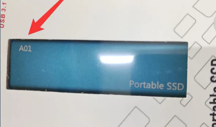 Ultra-thin metal external SSD hard drive shown in red, with high-capacity storage for laptops and computers.