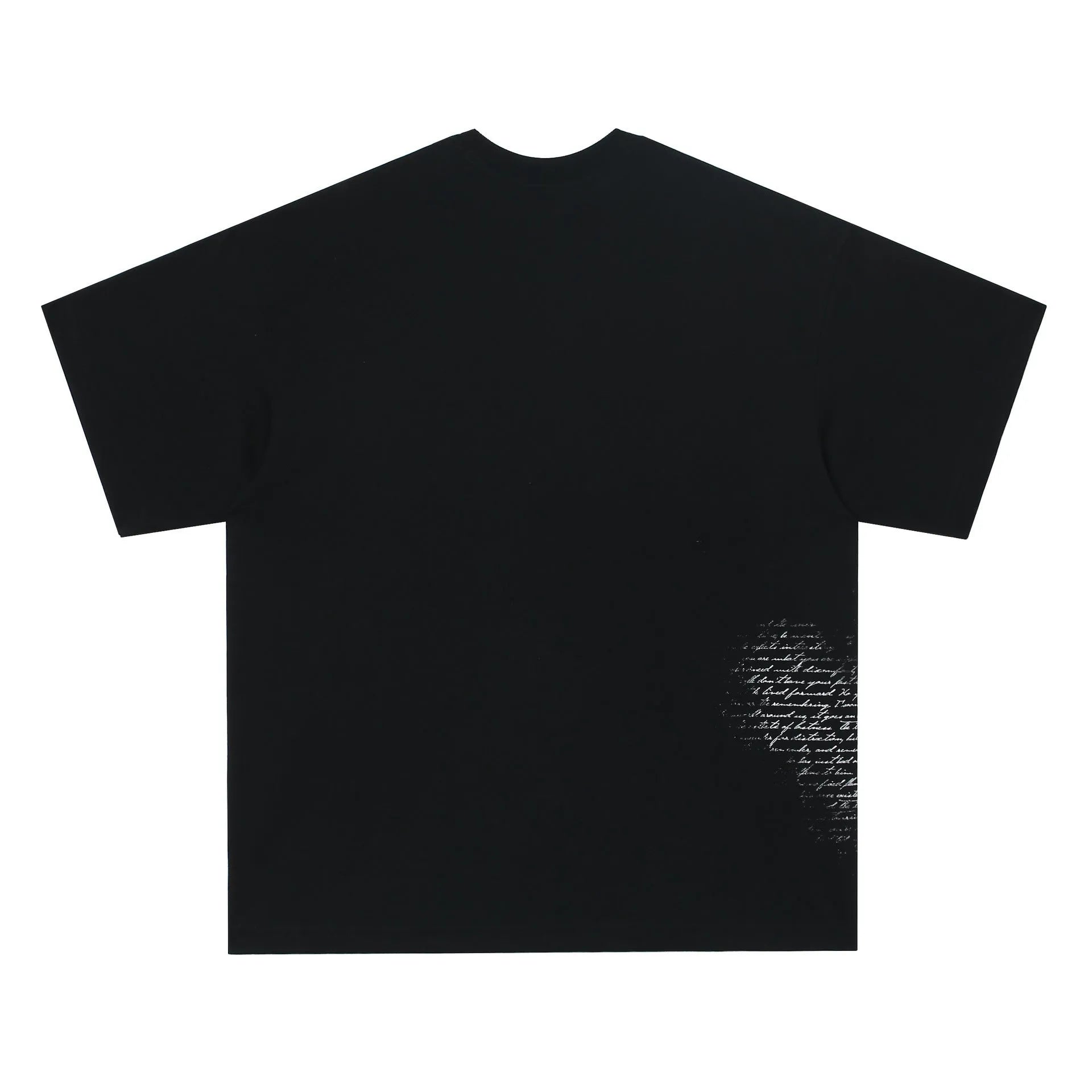 Black and white cotton T-shirt with retro hip hop gothic letter print design