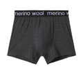 Large size quick-drying wool blend men's boxer shorts in carbon gray, mid-waist with U-shaped pouch