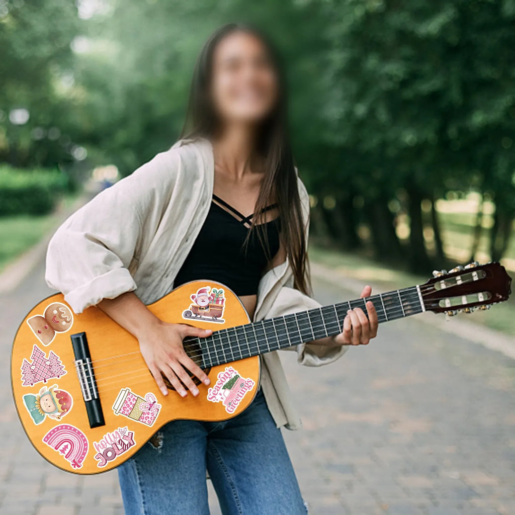 50 Christmas decoration stickers waterproof 4-8cm cute style for car phone computer guitar notebook
