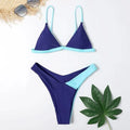 Women's nylon swimsuit set with briefs style in Pattern 1 and Pattern 2 colour options