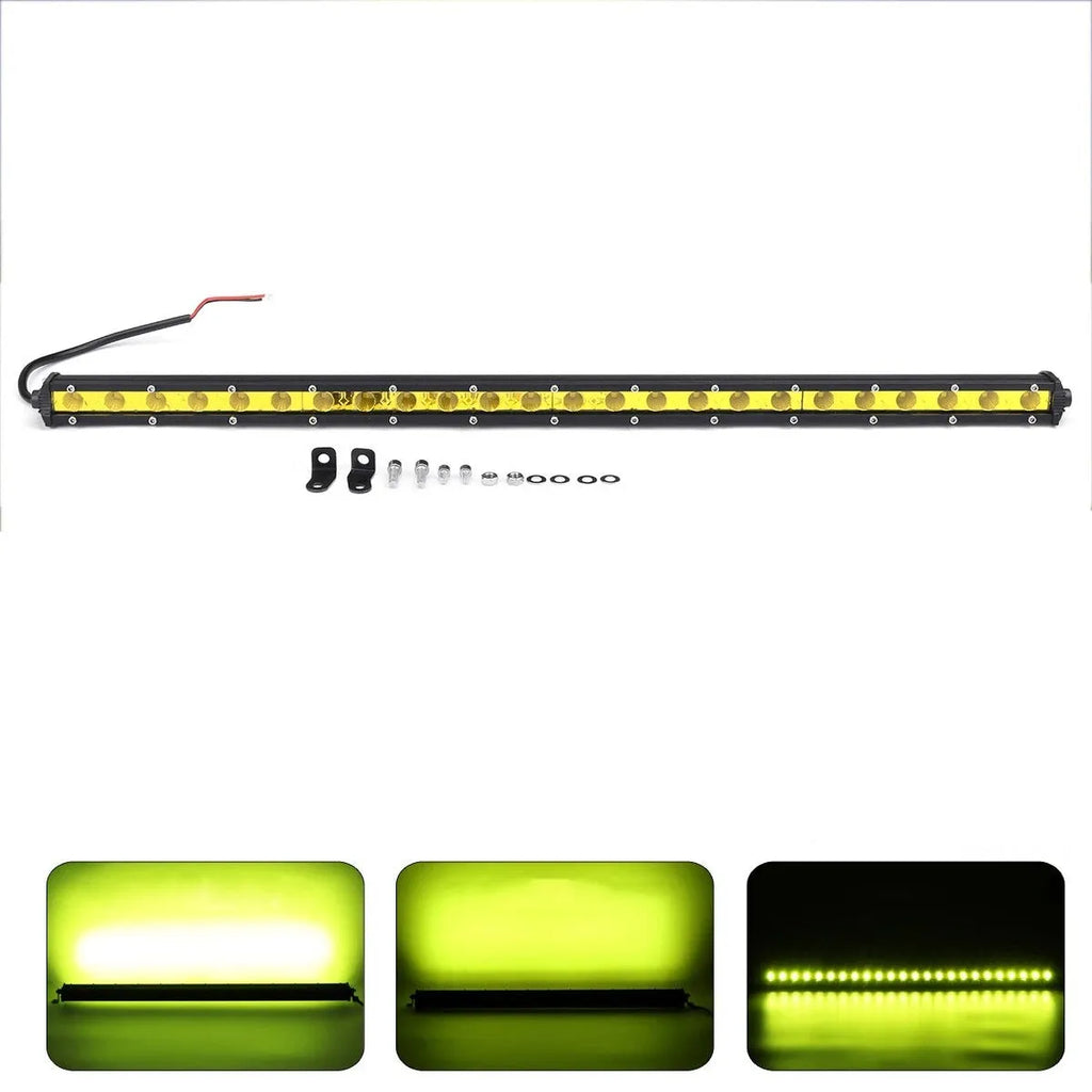 25 inch aluminium alloy single row LED light bar with mounting brackets