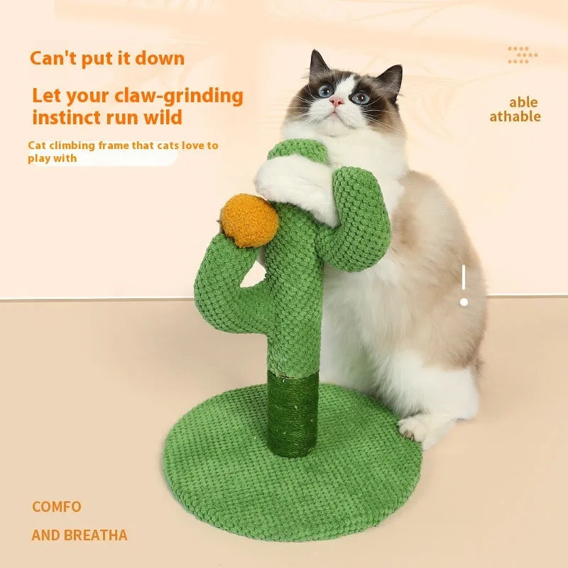 Masson cactus design cat scratch board scratching pole climber with sisal surface