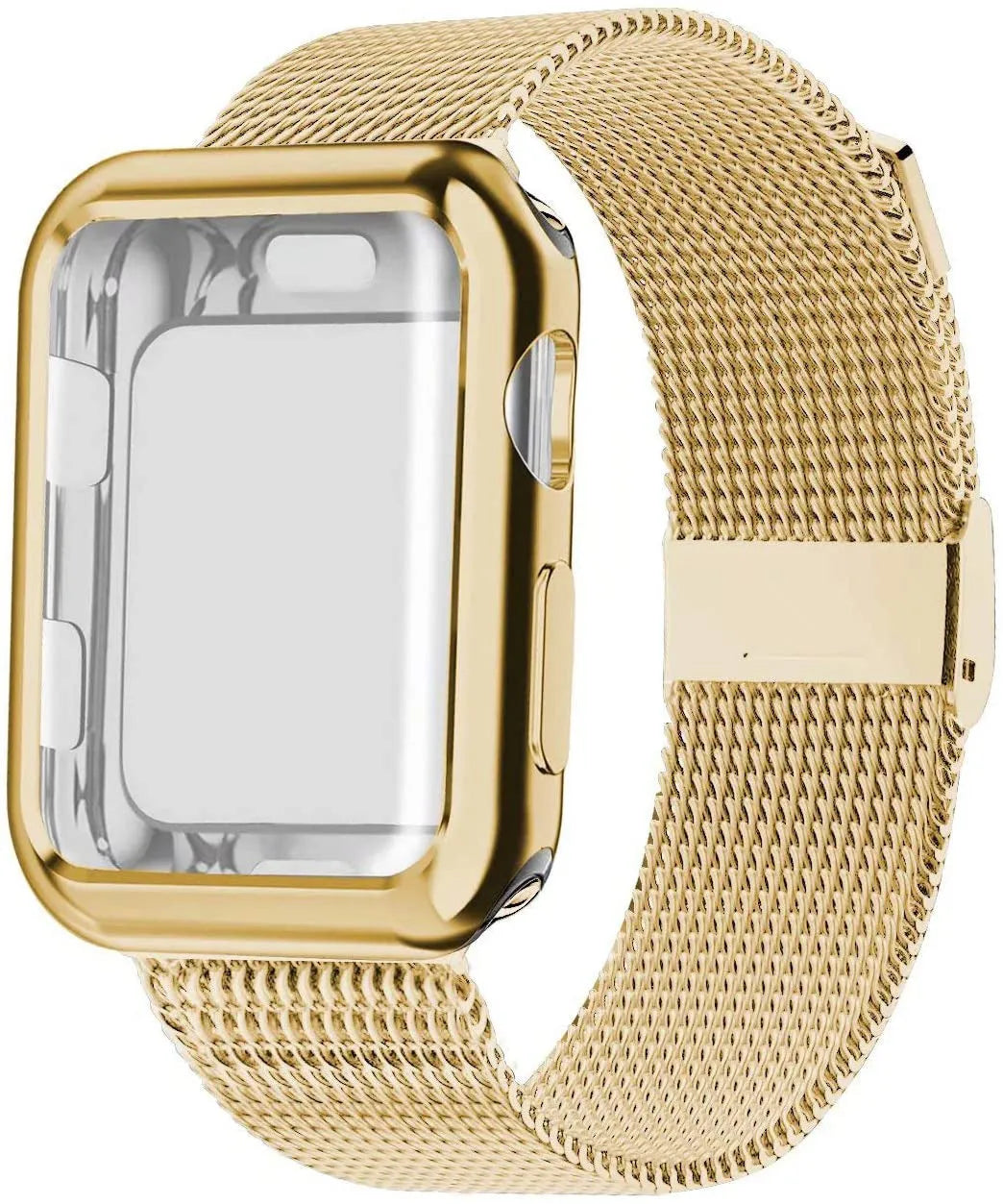 Magnetic Milan metal wrist strap for Apple Watch in multiple colours with matching case.