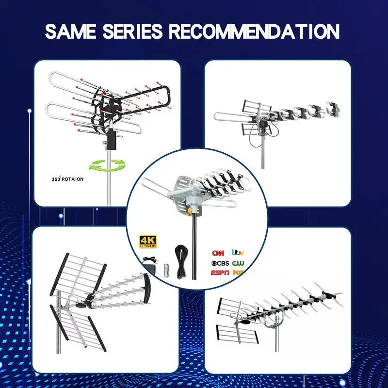 GR-1002 outdoor rotatable digital television antenna with high gain for UK frequencies