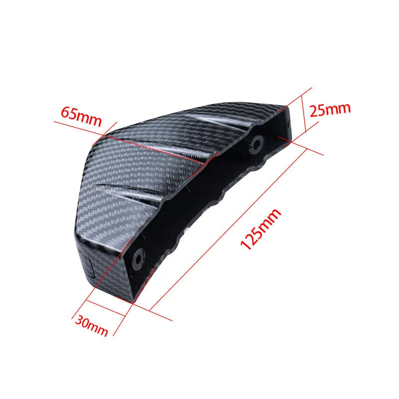 Black triangular ABS plastic rear car spoiler for General Motors models with screws and adhesive