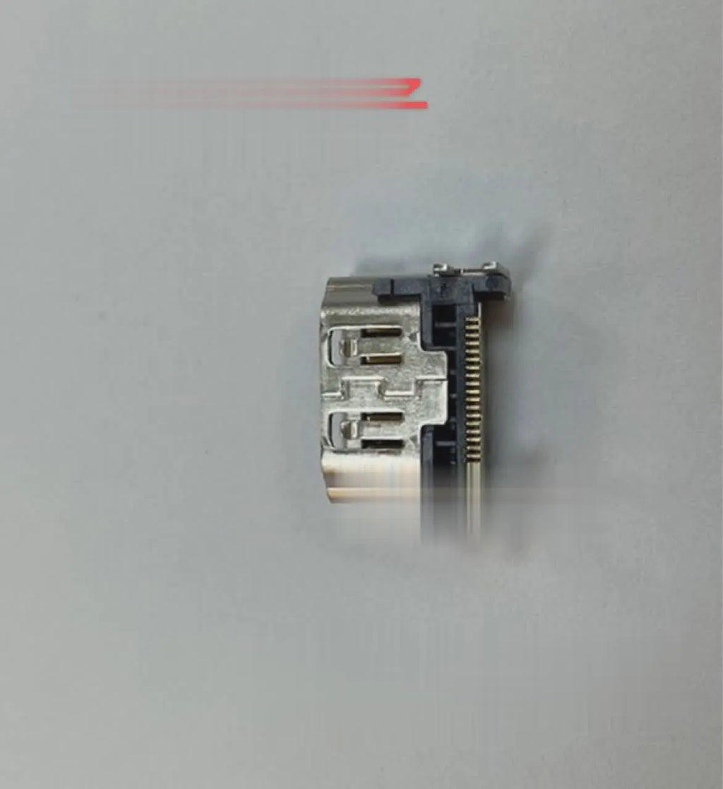 Silver HDMI host socket for gaming machine accessories and console connectivity