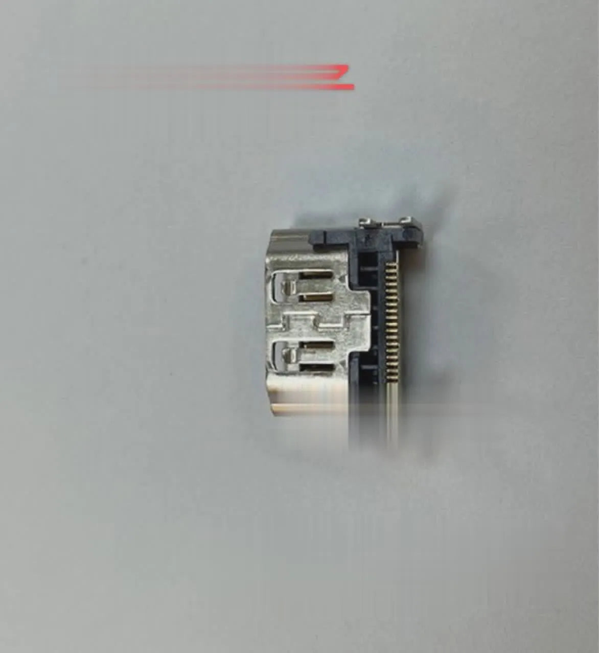 Silver HDMI host socket for gaming machine accessories and console connectivity