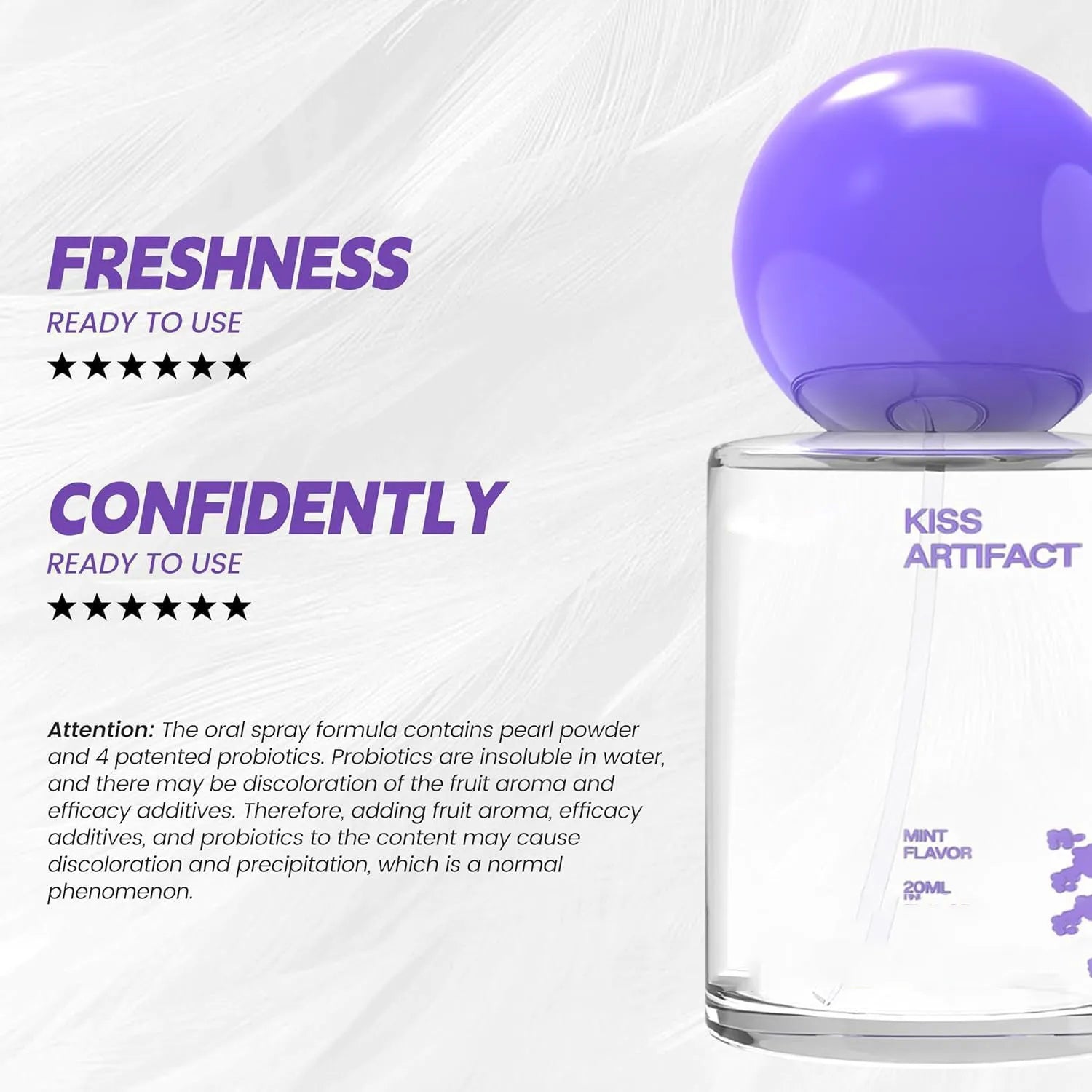 20ml bottle of portable long-acting probiotics oral spray for hydrating mouth care.