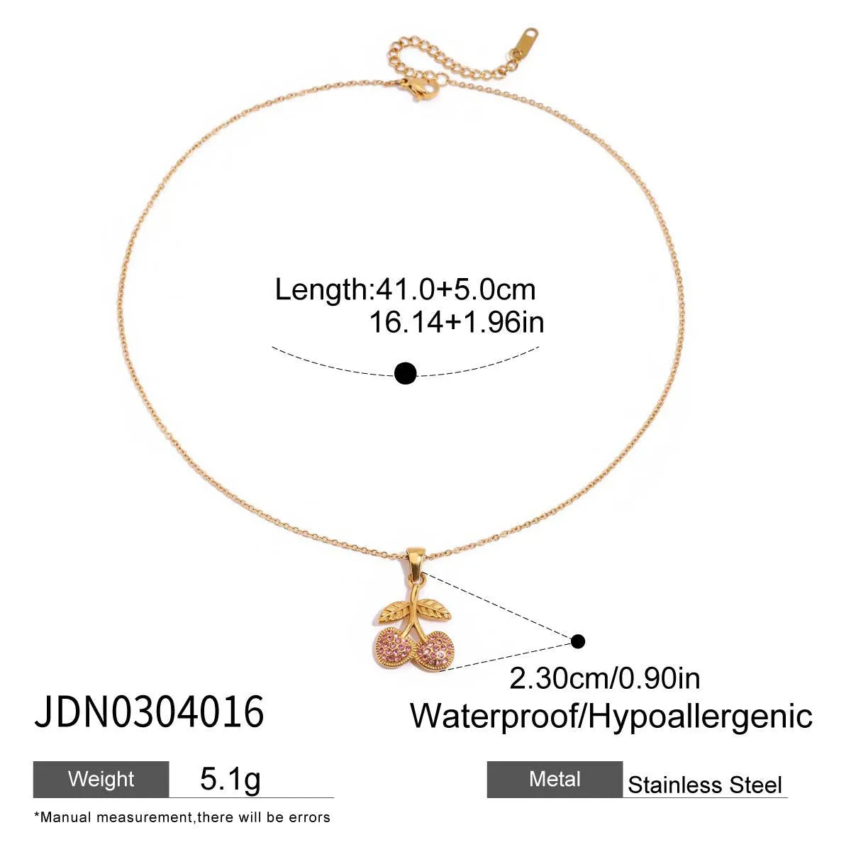 Titanium steel geometric pendant necklace with 18K gold-tone stainless steel blade chain on woman neck