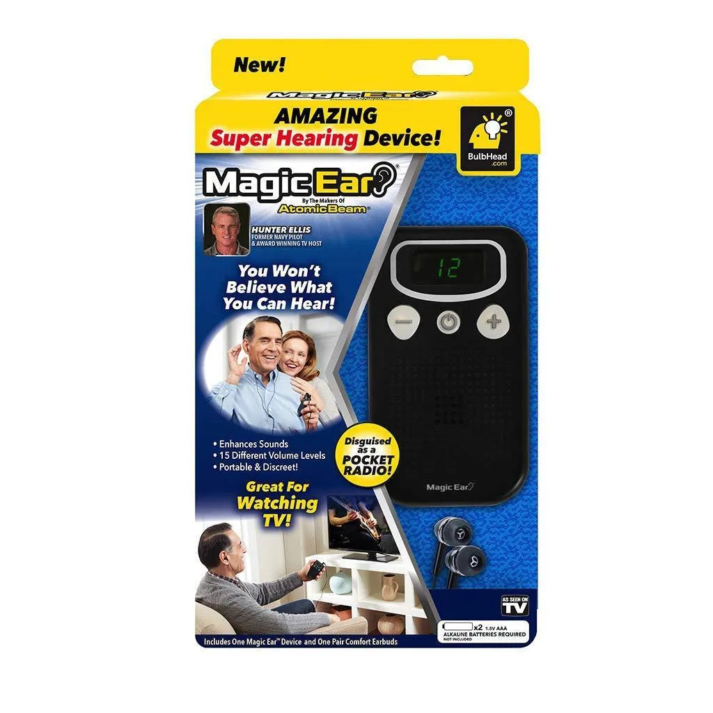 Digital display mobile hearing aid booster sound personal voice enhancer in brilliant colour