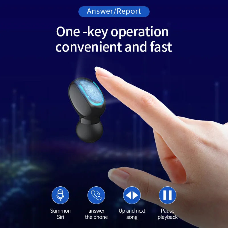 Q67 Bluetooth headset sports running TWS double ears wireless earbuds with charging case in golden and black colours