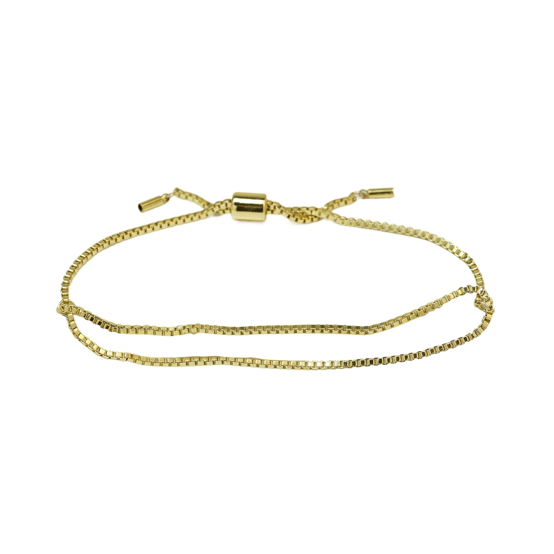 18k brass smooth surface bubble letter bracelet with pendant in gold colour on copper alloy
