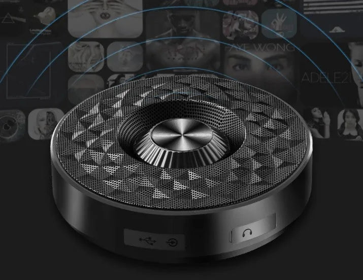 Mini Bluetooth wireless sound box speaker in black, orange, or silvery white colour