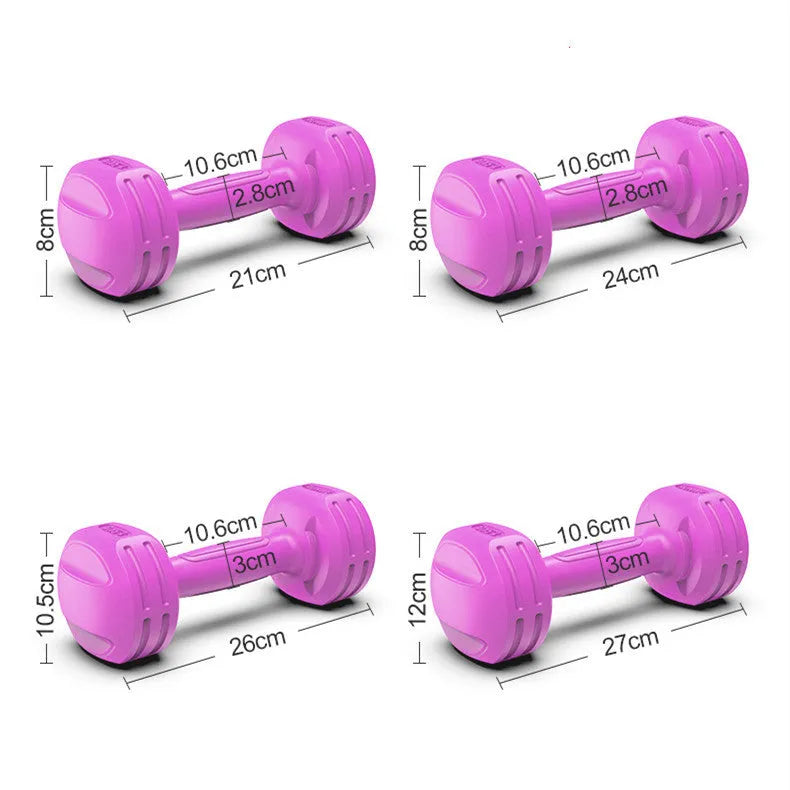 Pair of Longway China Red PE dumbbells on a light background, available in 1 to 5 kg weights