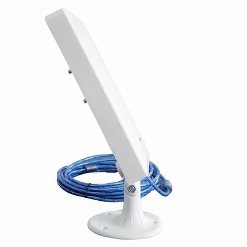White USB wireless network card with high power 10 metre range for desktop and laptop computers