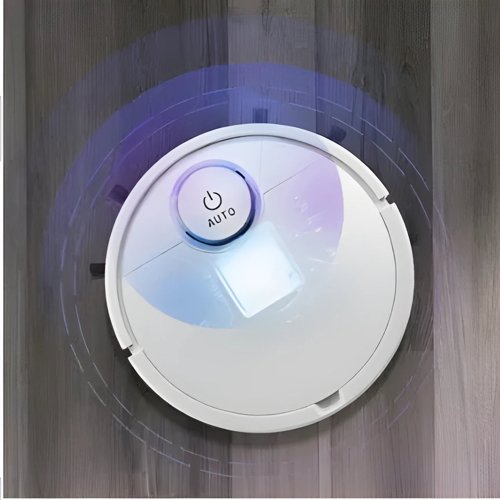 Automatic floor sweeping robot with compact design for home cleaning