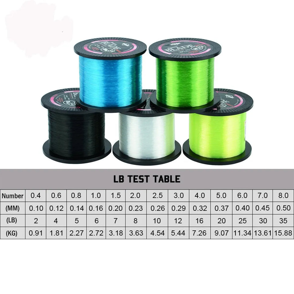 Roll of Seaknight1000 M nylon fishing line available in multiple colours and diameters from 0.4mm to 8.0mm.