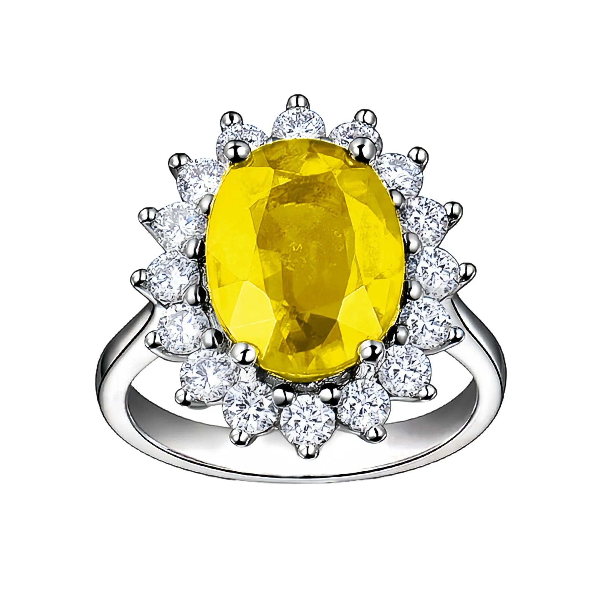 Adjustable opening multi-colour rhinestone ring in platinum tone for women, geometric natural style