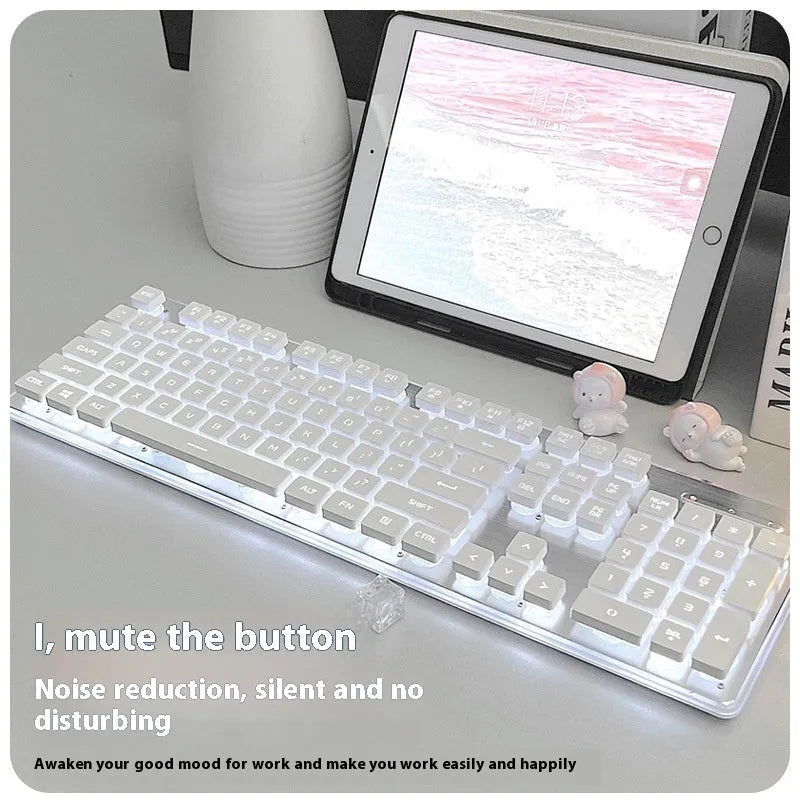 Wired mute keyboard with ABS construction in multiple colour options with various lighting effects