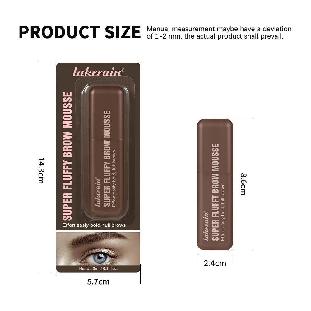 Eyebrow cream mousse for three-dimensional shaping in six colour options