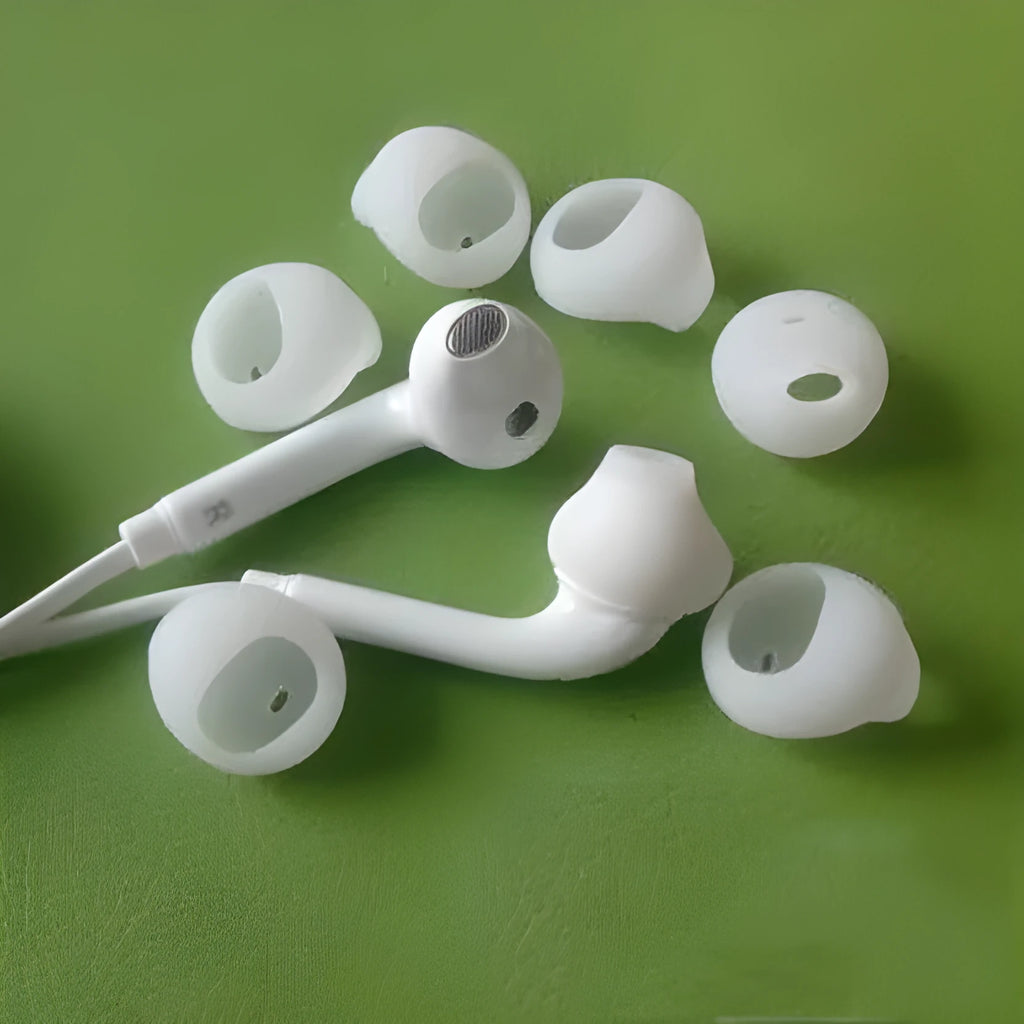 Black and white silicone sleeves for S6 Edge G9200 G9250 G920A in-ear earphones
