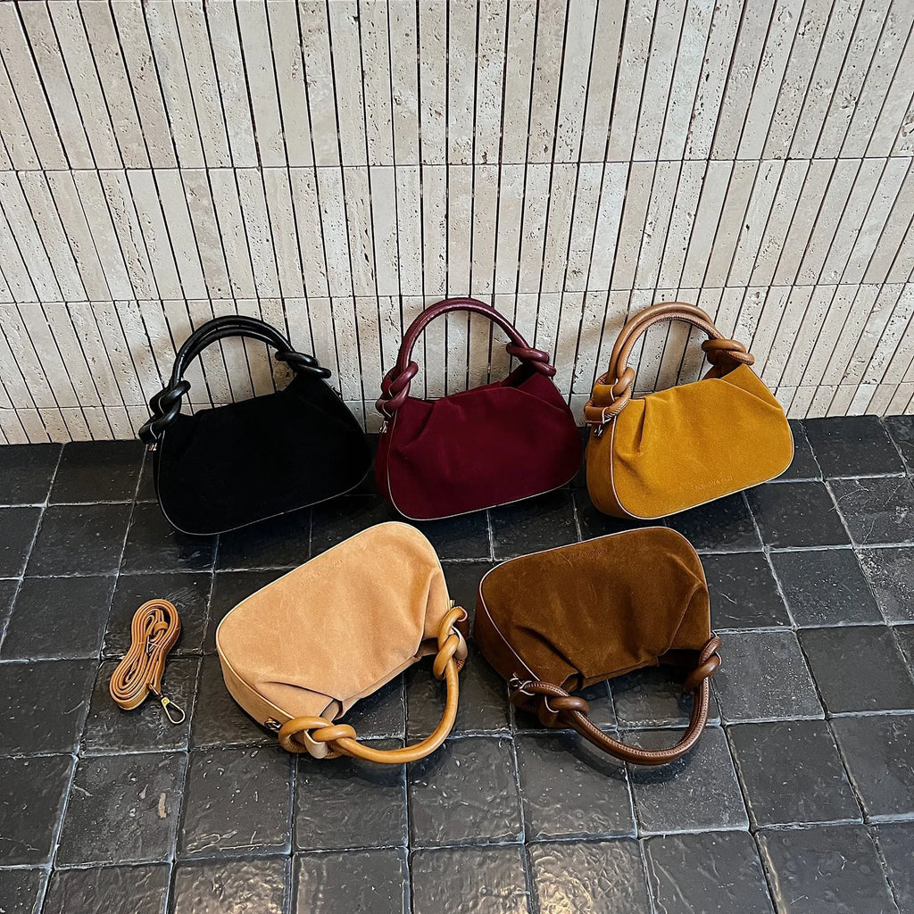 Retro Korean style PU handbag with flap closure and letter detail, 22x7x13cm horizontal square shape