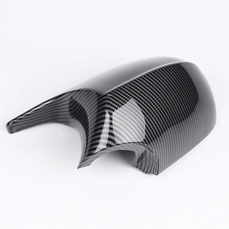 Pair of black ABS plastic rearview mirror shells for BMW 3 Series E90 replacement