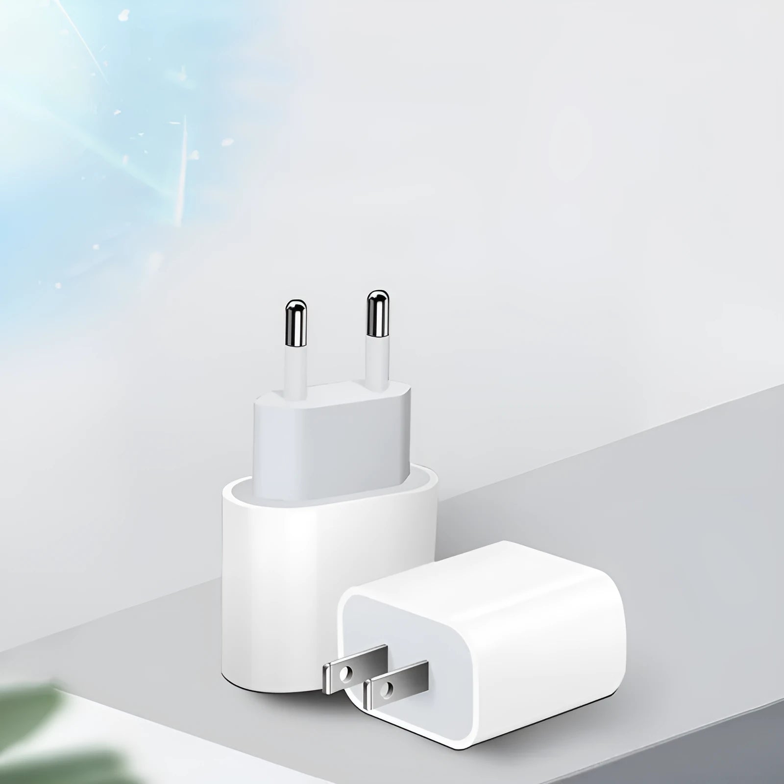 20W USB wall charger with European plug for mobile phone charging