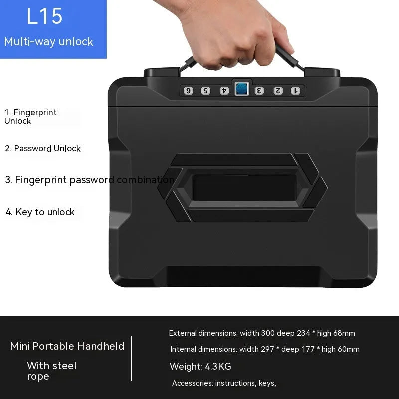 Portable L12 mechanical combination safe box with youjingang construction